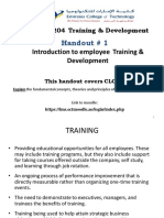 Revision For The Training 0 Development