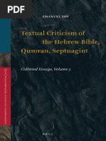 Textual Criticism of The Hebrew Bible, Qumran, Septuagint - Collected Essays, Volume 3 (PDFDrive)