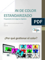 Gestión color estandarizado preparación imágenes digitales
