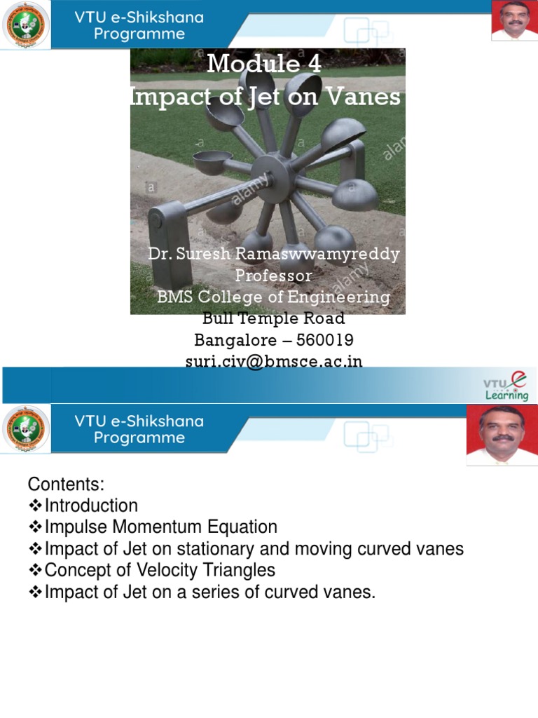Jet Impact on Moving Vane Calculations | PDF | Force | Angular Momentum