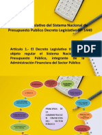 Decreto Legislativo Del Sistema Nacional de Presupuesto Publico