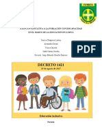 Atención Educativa A La Población Con Discapacidad