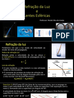 Refração Da Luz e Lentes Esféricas