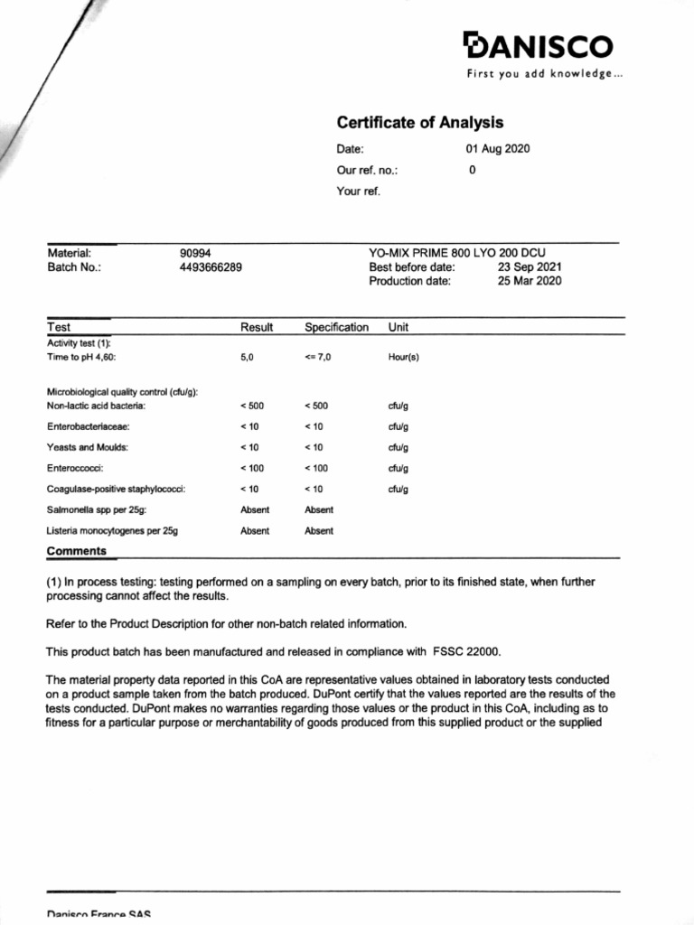 Yo Mix Prime 800 Lyo 200 DCU Lote 4493666289 PDF