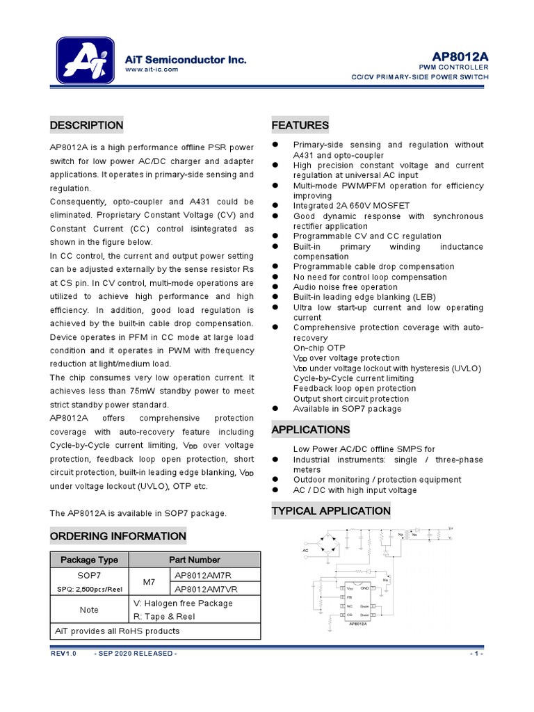 AP8012A | PDF | Power Supply | Rectifier
