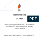 Certificado VI Conversatorio Hablemos de Salud Mental