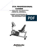 Manual - Bicicleta Professional 1600BH - 160560-001 - ING-ESP