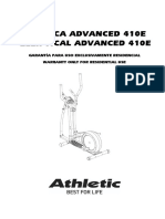 Manual Elliptical Advanced 410E - I E - 160829 - 001