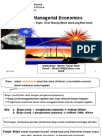 Cost in The Short Run and Cost in The Long Run