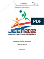 Reglamento General Juegos Escolar Estudiantiles 2022