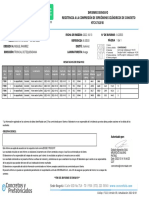 Informe de Ensayo Resistencia A La Compresión de Especímenes Cilíndricos de Concreto NTC 673:2010