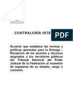 Entrega-Recepción de asuntos y recursos en la Contraloría Interna del Tribunal Electoral