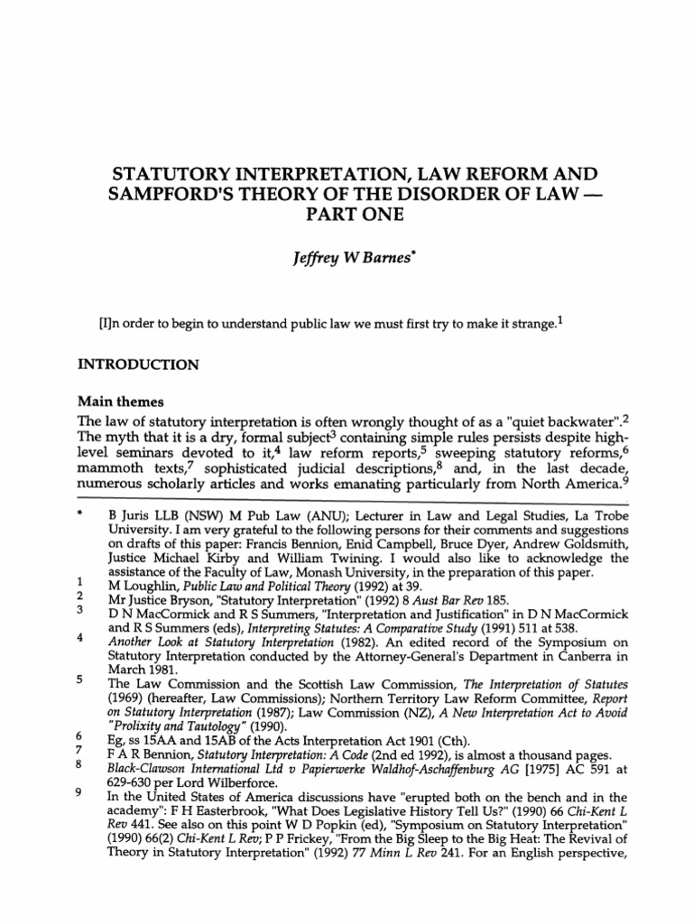 statutory-interpretation-law-reform-and-sampford-s-theory-of-the