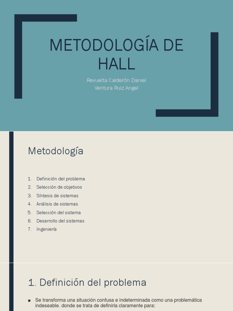 Metodología de Hall Equipo 7 PDF Diseño Función (Matemáticas)