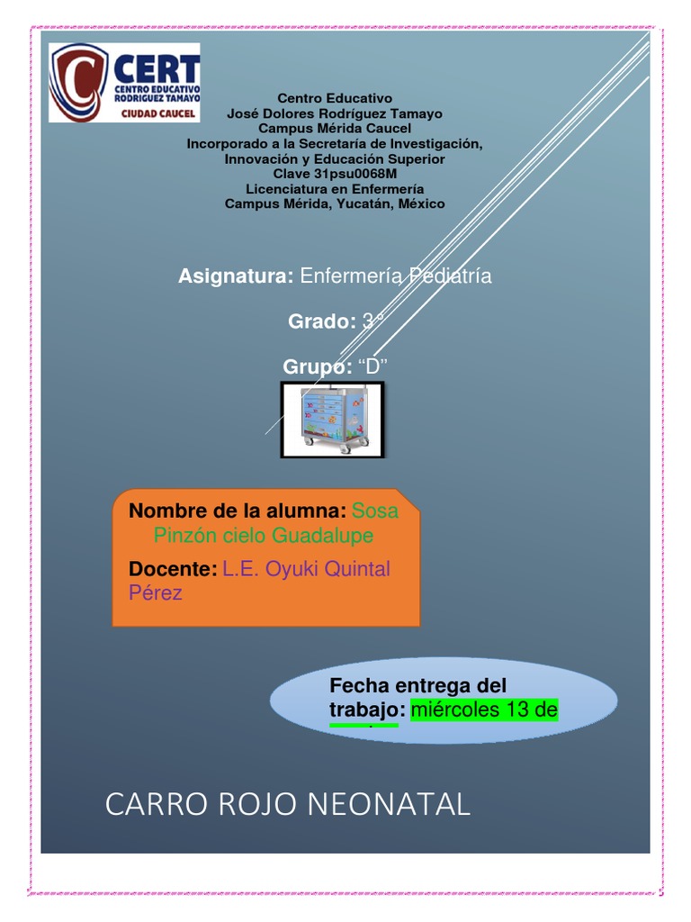 Guía del Carro Rojo Neonatal | PDF | Especialidades Medicas | Medicina