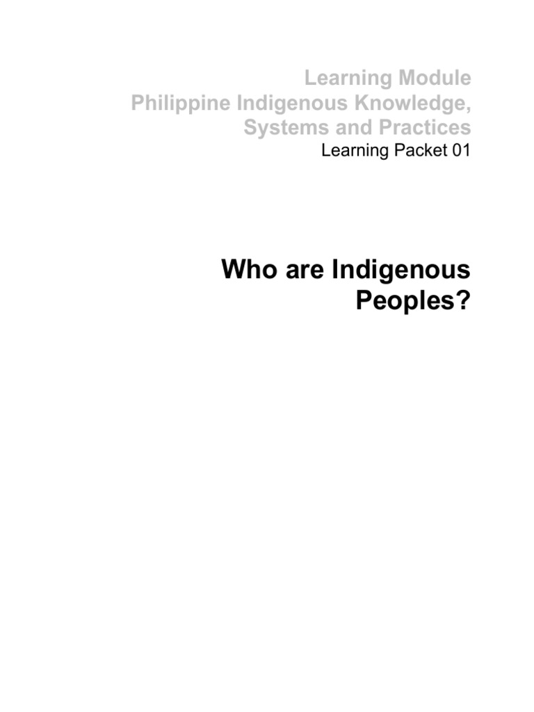 Understanding Philippine Indigenous Peoples | PDF | Ethnicity | Ethnic ...