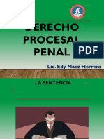 DERECHO PROCESAL PENAL - La Sentencia y La Imputación Objetiva-Presentacion