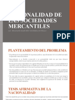 Nacionalidad de Las Sociedades Mercantiles