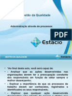 Gestão da Qualidade através de Processos