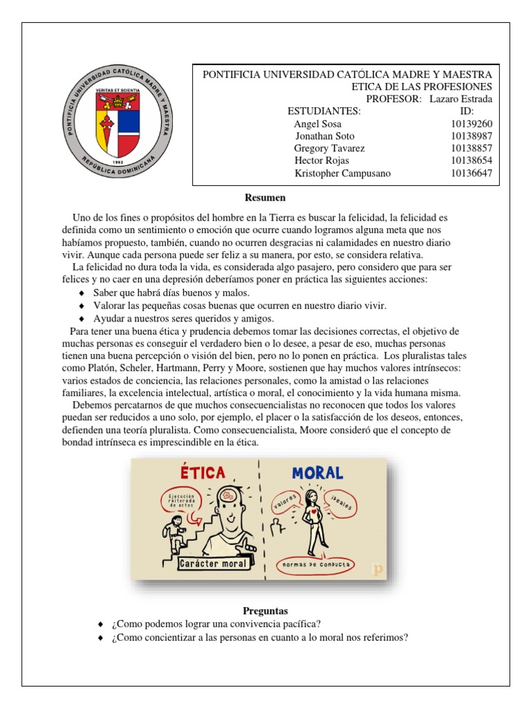 Resumen Acerca de Las Propuestas Eticas para Una Fundamentacion de La