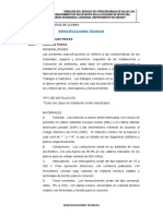 Especificaciones Técnicas Rlectricas