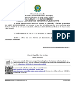 Edital Nº. 331, de 04 de Outubro de 2022 Processo Seletivo 01/2023 - Concomitante/Subsequente