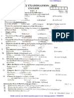 10th English Quarterly Exam 2022 Original Question Paper With Answer Keys Thiruvannamalai District PDF Download