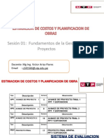 Fundamentos de la Gestión de Proyectos Sesión 01