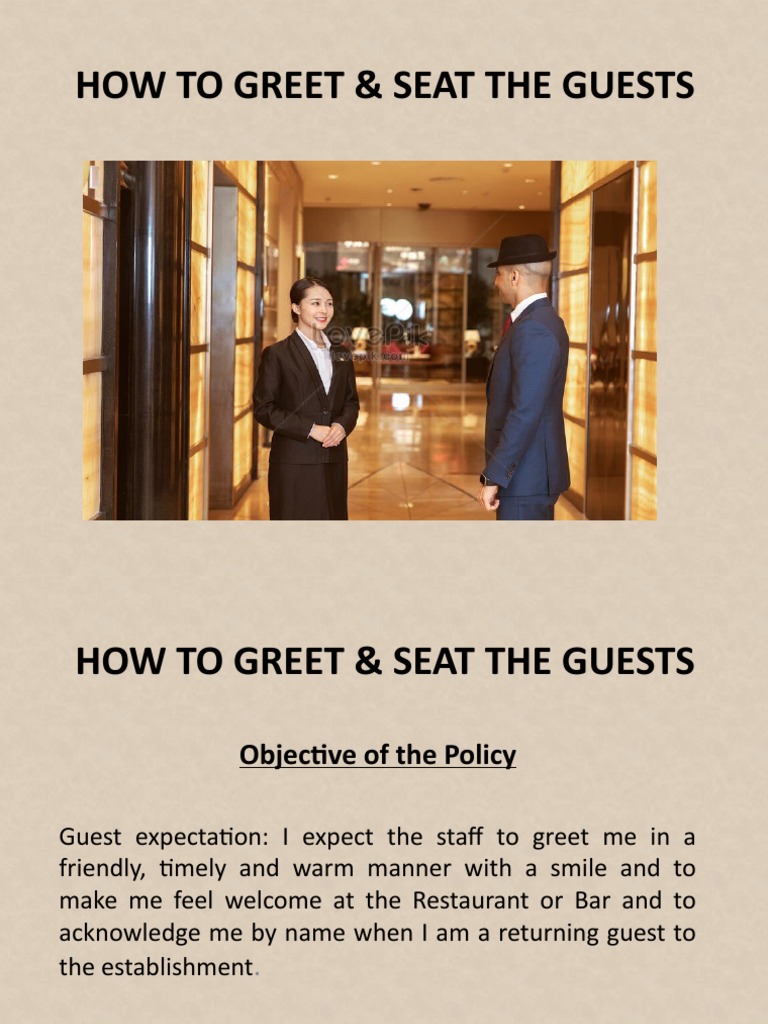 How To Greet Seat The Guests PDF
