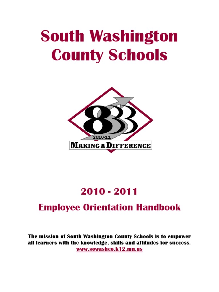 ISD 833 Employee Orientation Handbook PDF PDF Email Goal