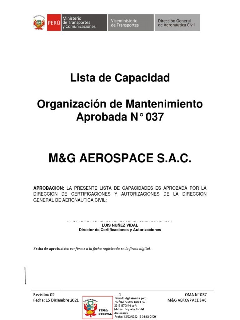 Oma 37 lista de capacidades pdf