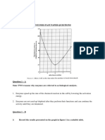 Biology Enzyme Past Paper Questions