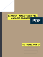 La Física - Magnitudes y El Análisis Dimensional - Ciclo 2022-Ii.