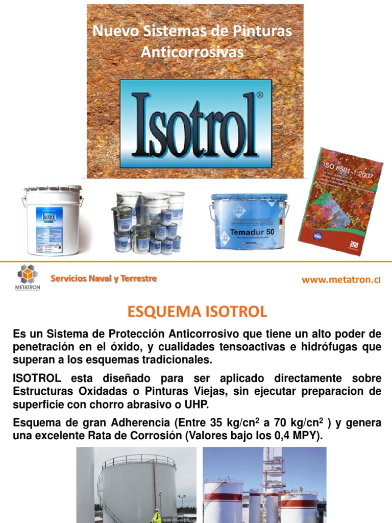 Esquema Isotrol: Protección Anticorrosiva | PDF | Pintar | Sustancias ...
