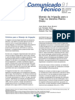 Manejo da irrigação para o trigo no sistema plantio direto