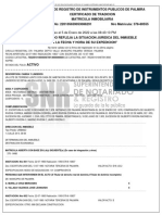 Certificado de tradición matrícula inmobiliaria Palmireña