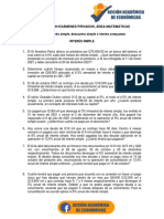 Exámenes privados, área matemáticas: interés simple, descuento simple e interés compuesto