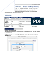 Mitsubishi MELSEC Q L Binary Mode Ethernet