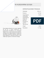 Ficha - 249 - Pulverizadora Husqvarna 321s25 7078602