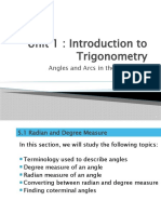 Radian and Degree Measure Ppt