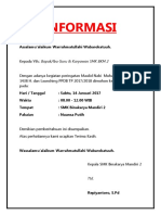 INFORMASI Sabtu 14 Januari