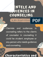 Topic 3 Clientele and Audiences in Counseling