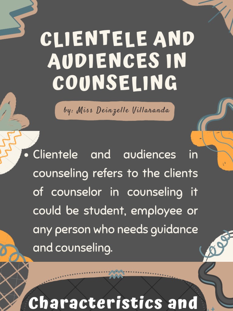 Topic 3 Clientele and Audiences in Counseling | PDF