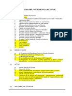 Contenido Del Informe Final de Obra Final