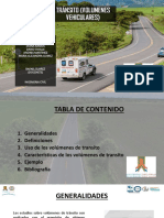 DISEÑO GEOMETRICO DE VIAS-TRANSITO (Volumenes Vehiculares)