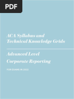 ACA 2022 Syllabus Handbook Advanced Corporate Reporting