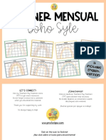Planner Mensual Boho Style