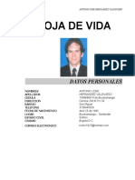 Hoja de Vida 2001.Profesor