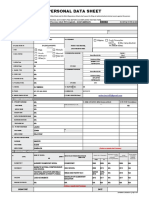 CS Form No. 212 Personal Data Sheet Revised