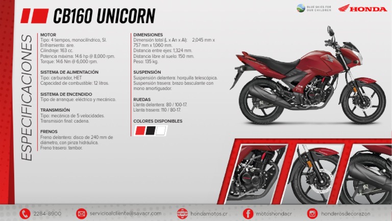 CB160-UNICORN-FICHA-111 | PDF